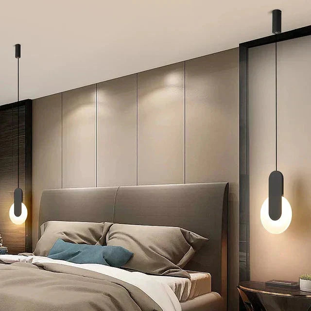 Lámpara colgante de hierro LyraVale para cocina, luminaria de techo moderna y minimalista