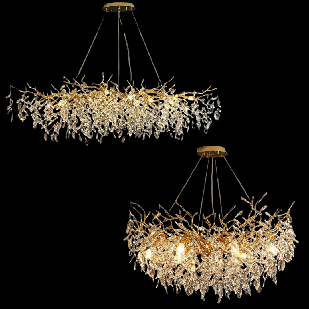 French Style Crystal Branch Chandelier For Modern Homes, Elegant Living And Entry Lighting