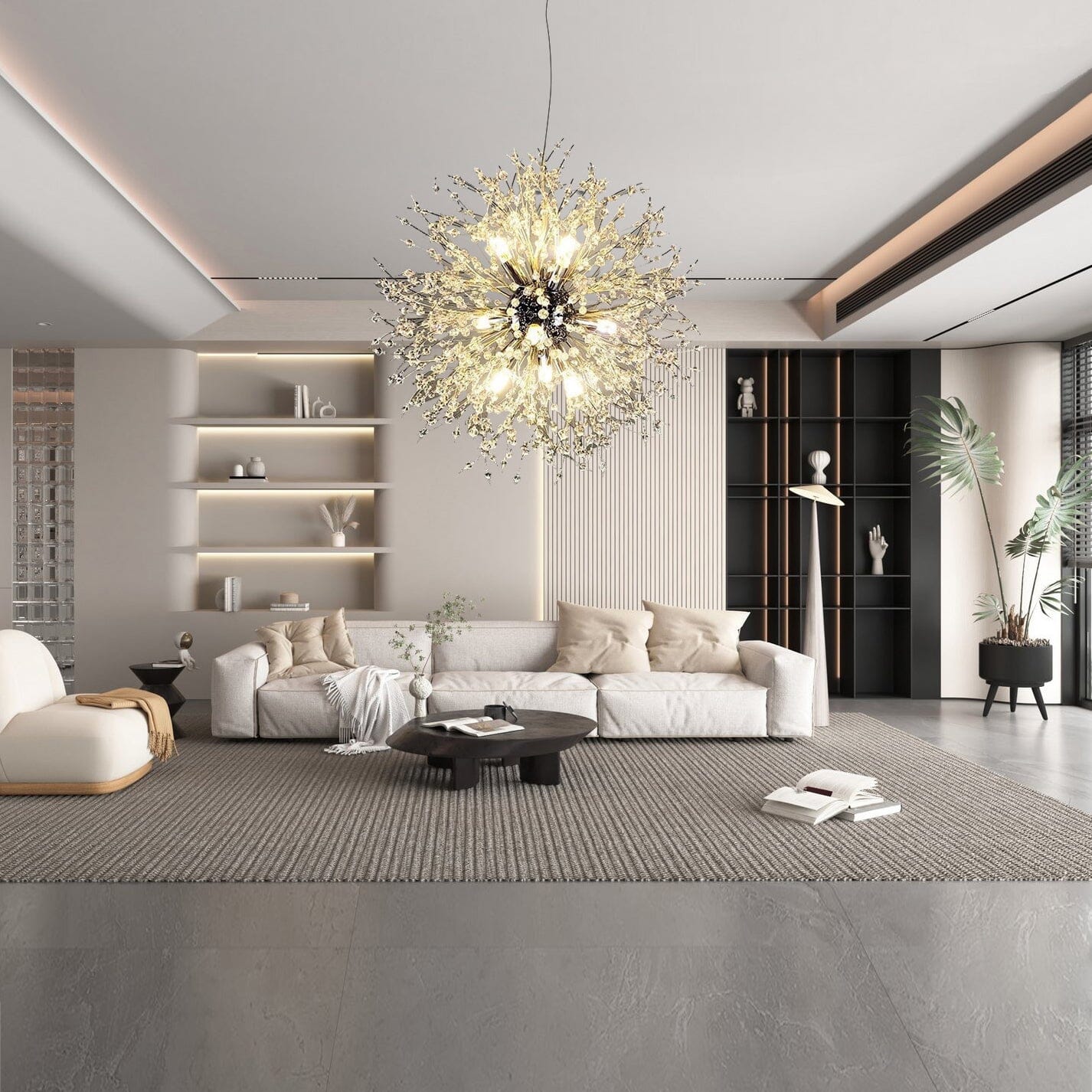 Lámpara Colgante de Cristal AstraLume Diente de León con Altura Ajustable