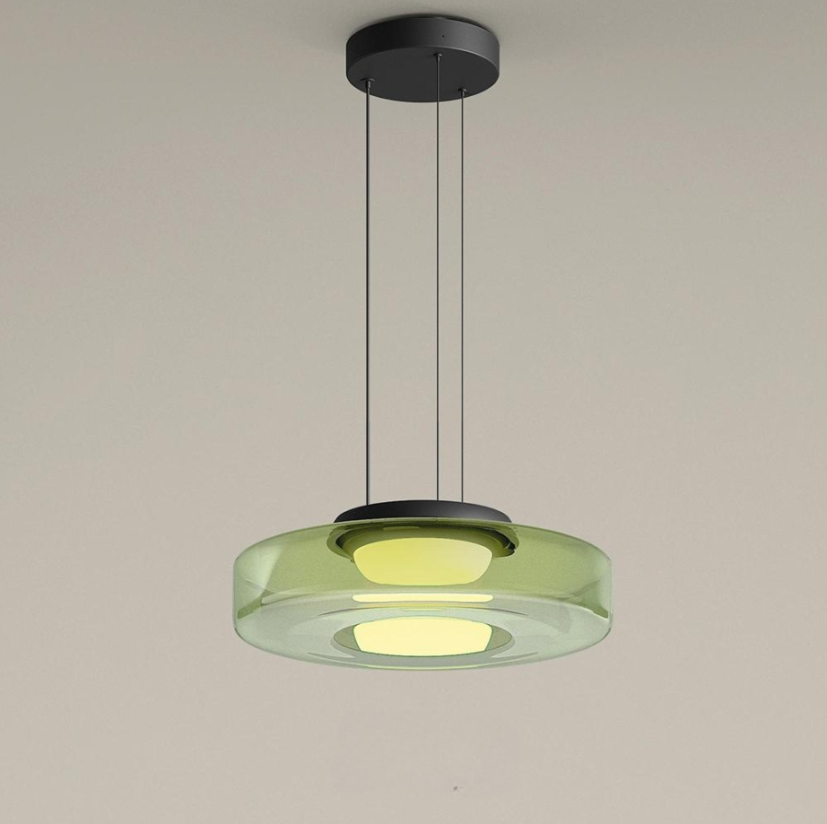 Aurelia Glass Pendant Light, Modern LED Ceiling Fixture For Contemporary Homes
