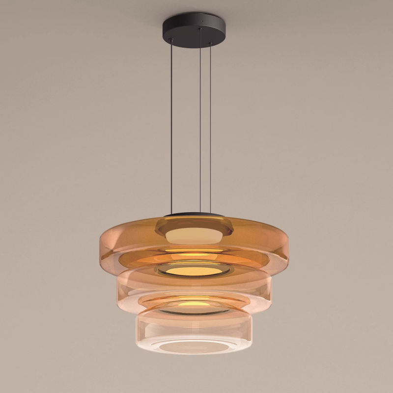 Aurelia Glass Pendant Light, Modern LED Ceiling Fixture For Contemporary Homes