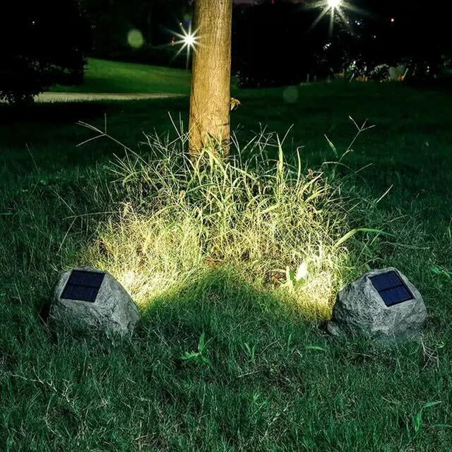 Zahradní solární LED světlo TerraLume s kamenným vzhledem a krytím IP65 proti vodě