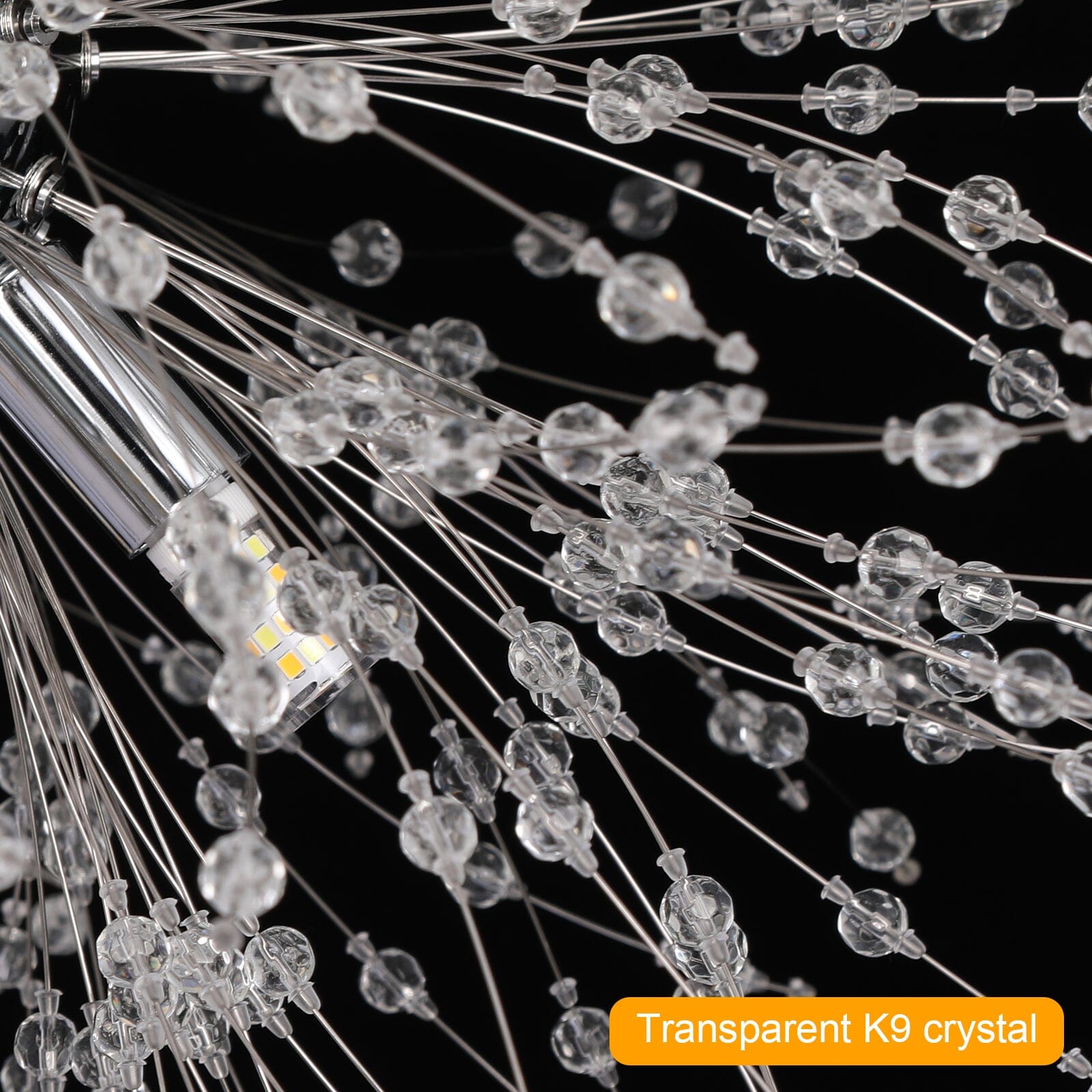 Lámpara Colgante de Cristal AstraLume Diente de León con Altura Ajustable