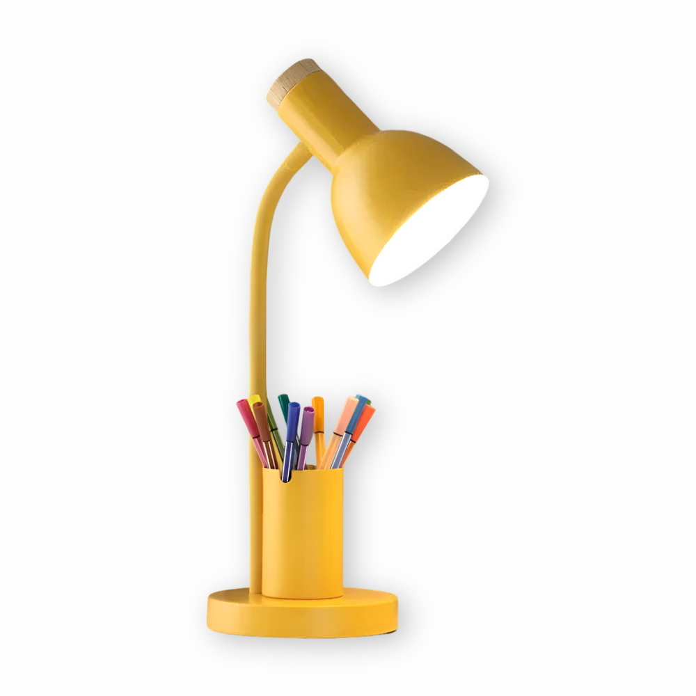 Lámpara de Escritorio LED Contemporánea AstraLuma con Porta Bolígrafo Integrado para Tu Oficina en Casa