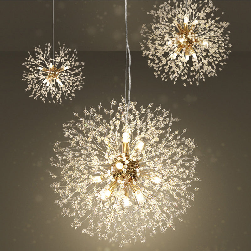 Závěsné LED svítidlo Lumara Crystal s designem pampelišky, stropní svítidlo inspirované pampeliškou