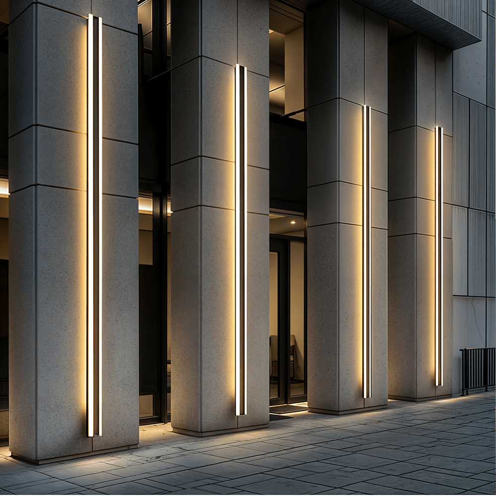 Kirrelus hliníkové venkovní LED nástěnné svítidlo s elegantním moderním designem pro venkovní prostory
