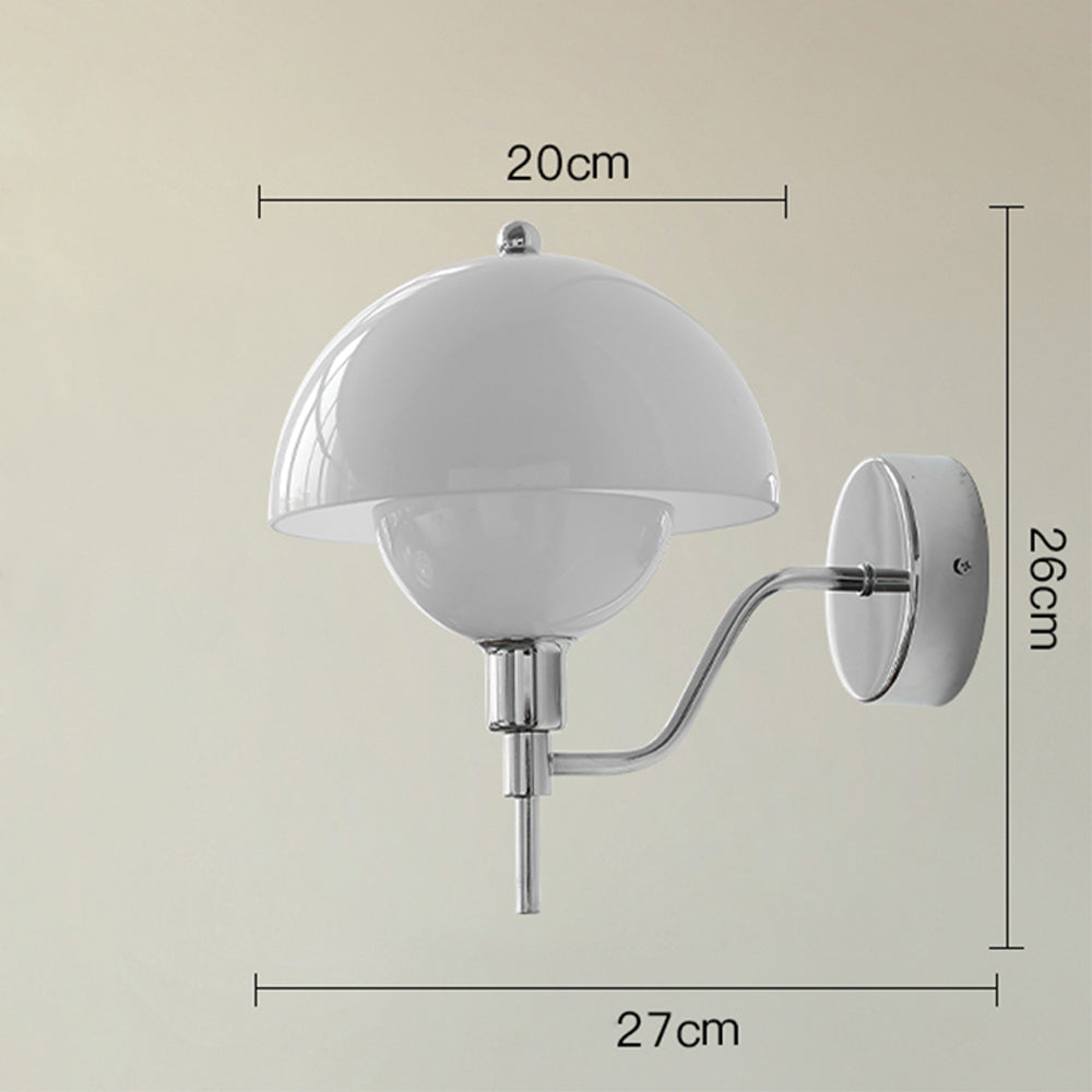 Nástěnné světlo Aurelia Cream Mushroom do chodby s teplým zářivým efektem z elegantního ambientního osvětlení
