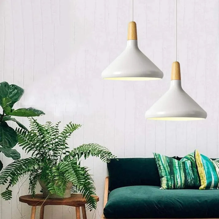 NyraLume Studio Asterra závěsná lampa ve tvaru kužele inspirovaná makronkou