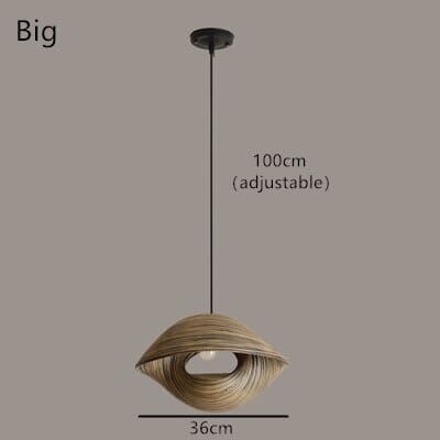 Ruční výroba v jihovýchodní Asii, závěsná lampa Aurela s bambusovým stínidlem, dekorativní lampa