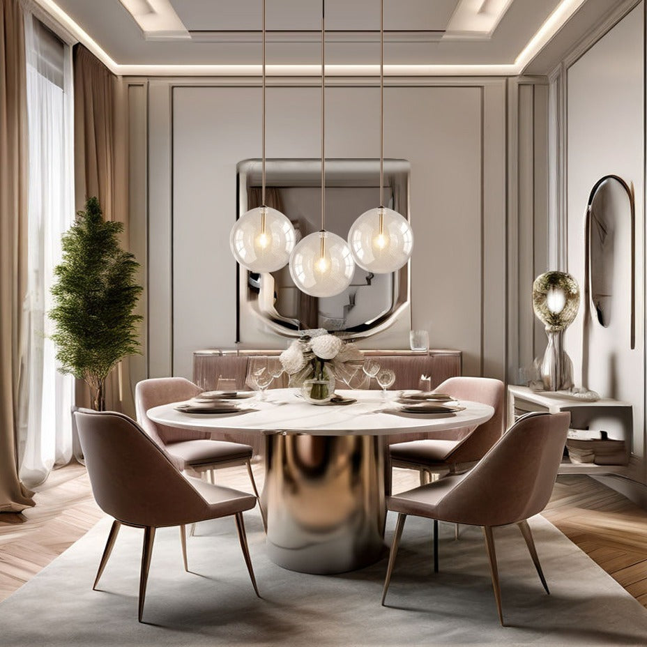 Linvale Studio představuje závěsná světla Arden Nordic Glass Orb pro moderní interiéry