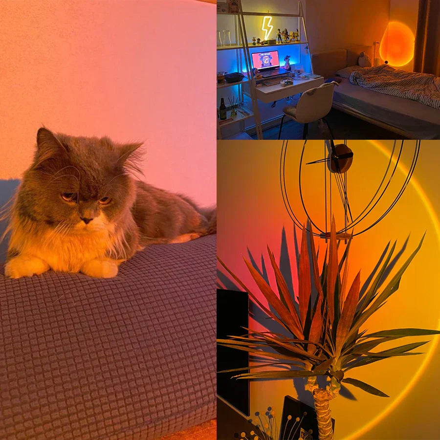 Aurelia SunGlow LED Sunset Ball Table Lamp For Warm Ambiance In Living Rooms