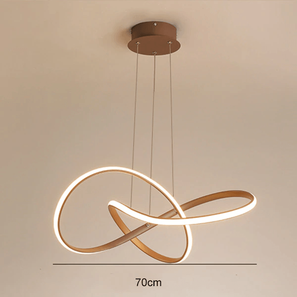 مصباح معلق LED من QuantaTwirl بتصميم حديث ملتف للديكورات الداخلية المعاصرة