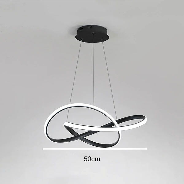 مصباح معلق LED من QuantaTwirl بتصميم حديث ملتف للديكورات الداخلية المعاصرة
