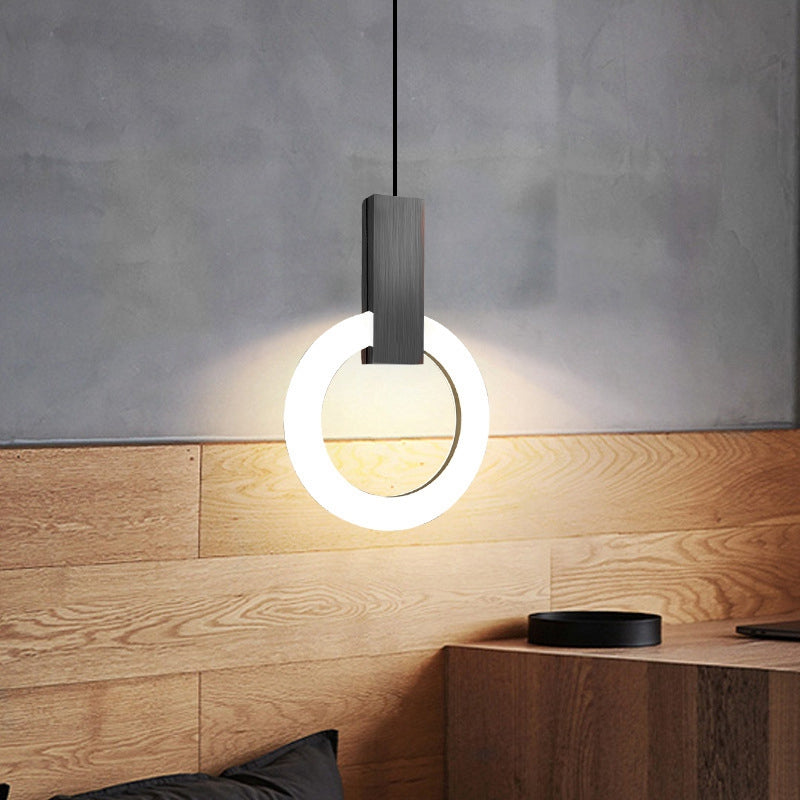 Lámpara colgante LED Liora Halo para comedores y pasillos, luminaria de techo circular moderna