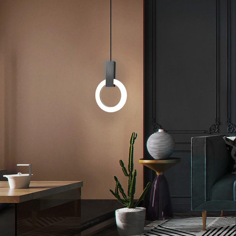 Lámpara colgante LED Liora Halo para comedores y pasillos, luminaria de techo circular moderna