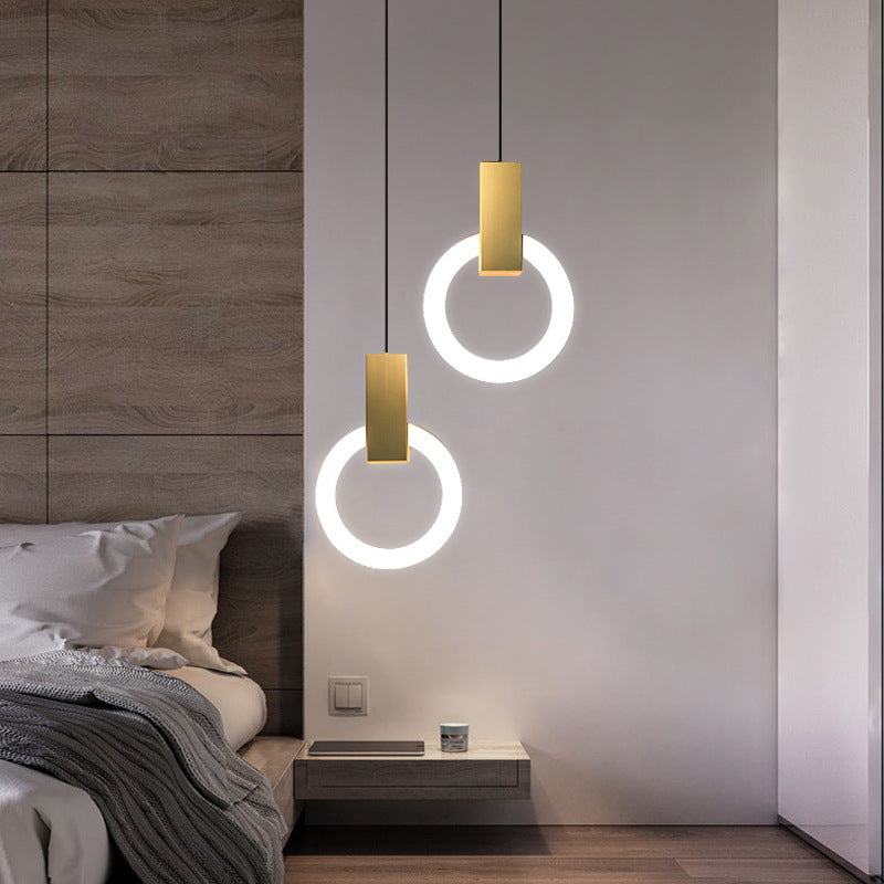 Lámpara colgante LED Liora Halo para comedores y pasillos, luminaria de techo circular moderna