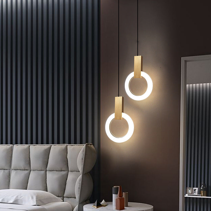 Lámpara colgante LED Liora Halo para comedores y pasillos, luminaria de techo circular moderna