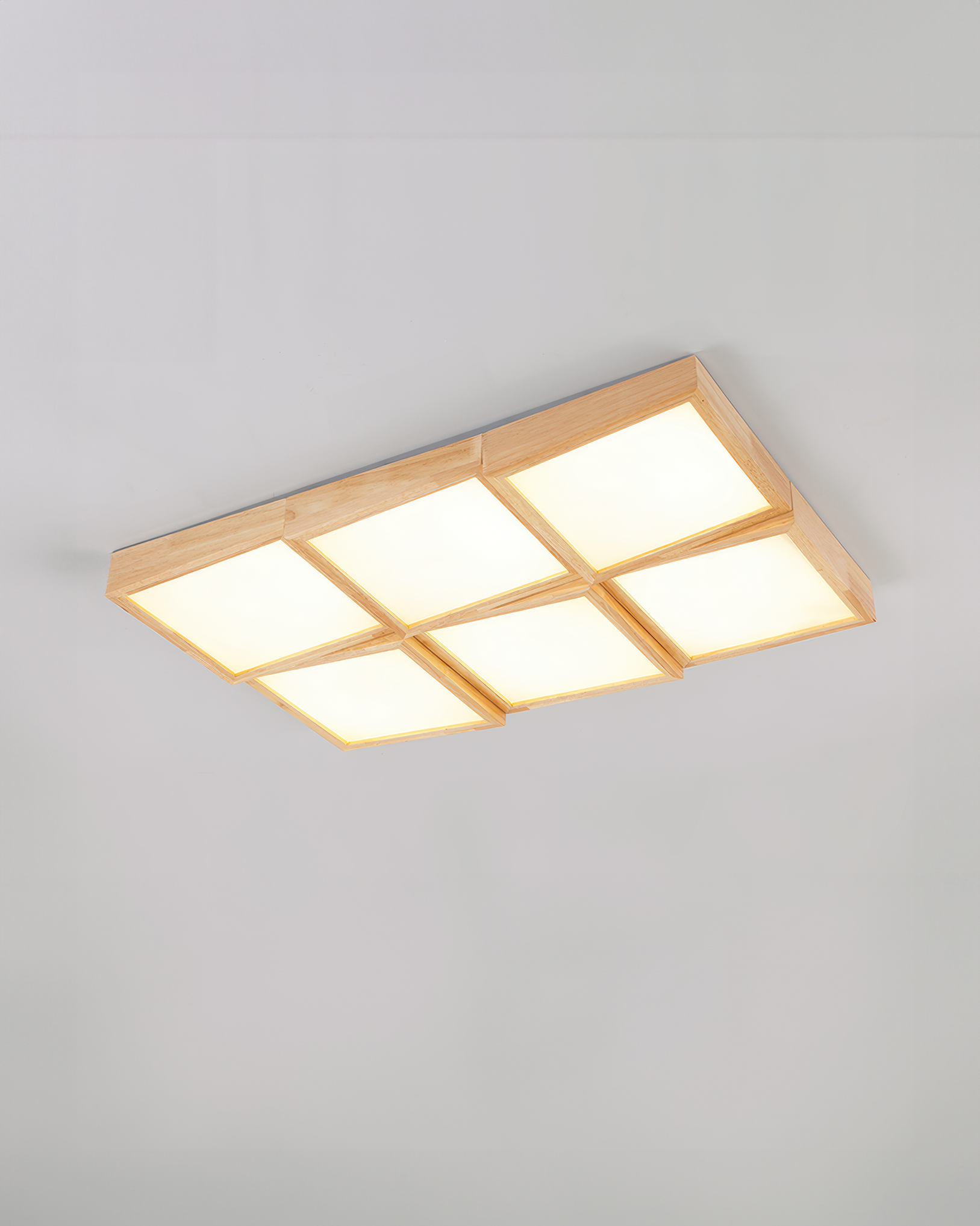 Stropní LED svítidlo Aurea Walnut s tělem z přírodního dřeva