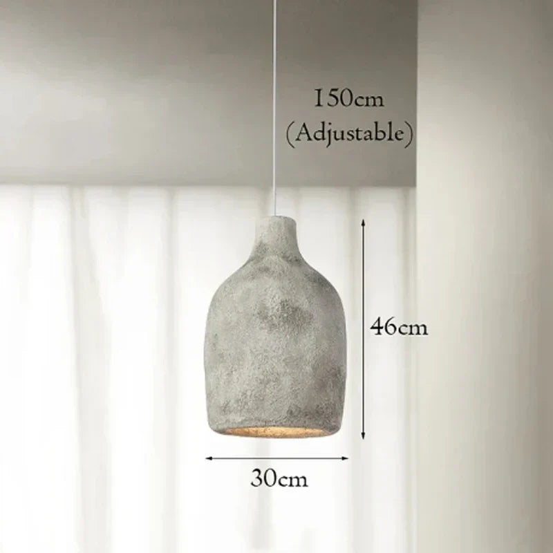 Timeless Decor presenta lámpara colgante de cemento Aurek con cable ajustable en estilo Wabi-Sabi