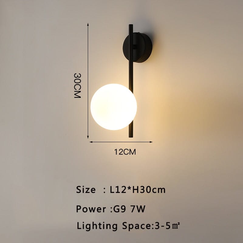 Nordikus stílusú Lyra fali lámpa meleg fényű, otthoni belső terekhez az Elegant Decor-tól