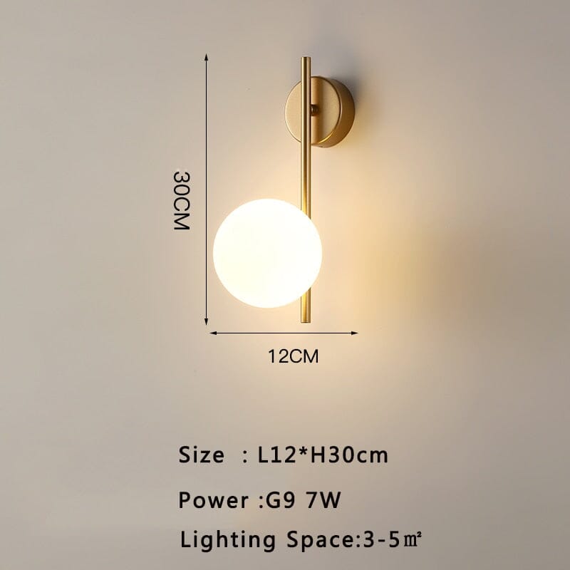Nordikus stílusú Lyra fali lámpa meleg fényű, otthoni belső terekhez az Elegant Decor-tól