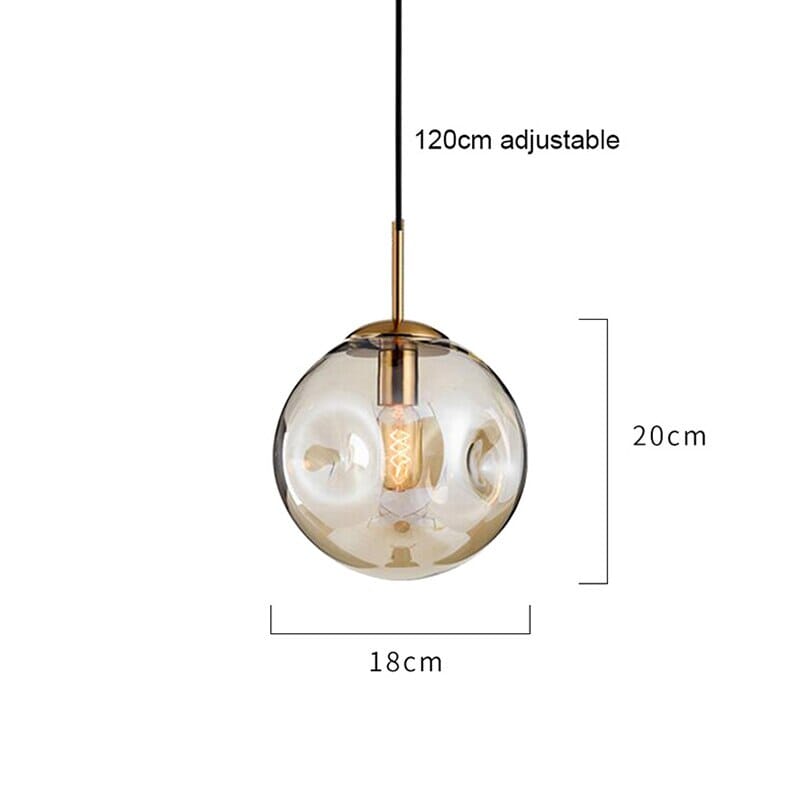 Aeris üveg függeszték minimalista mennyezeti lámpákhoz kortárs nappalikba