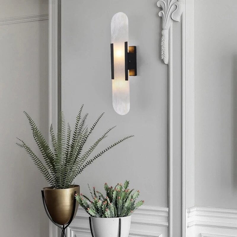 Nástěnná lampa Aurelia z mramoru, ručně vyráběné osvětlení v římském stylu, edice kolekce