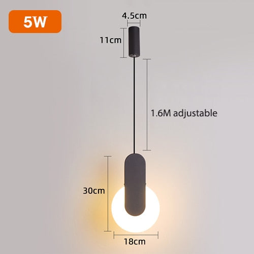 Lámpara colgante de hierro LyraVale para cocina, luminaria de techo moderna y minimalista