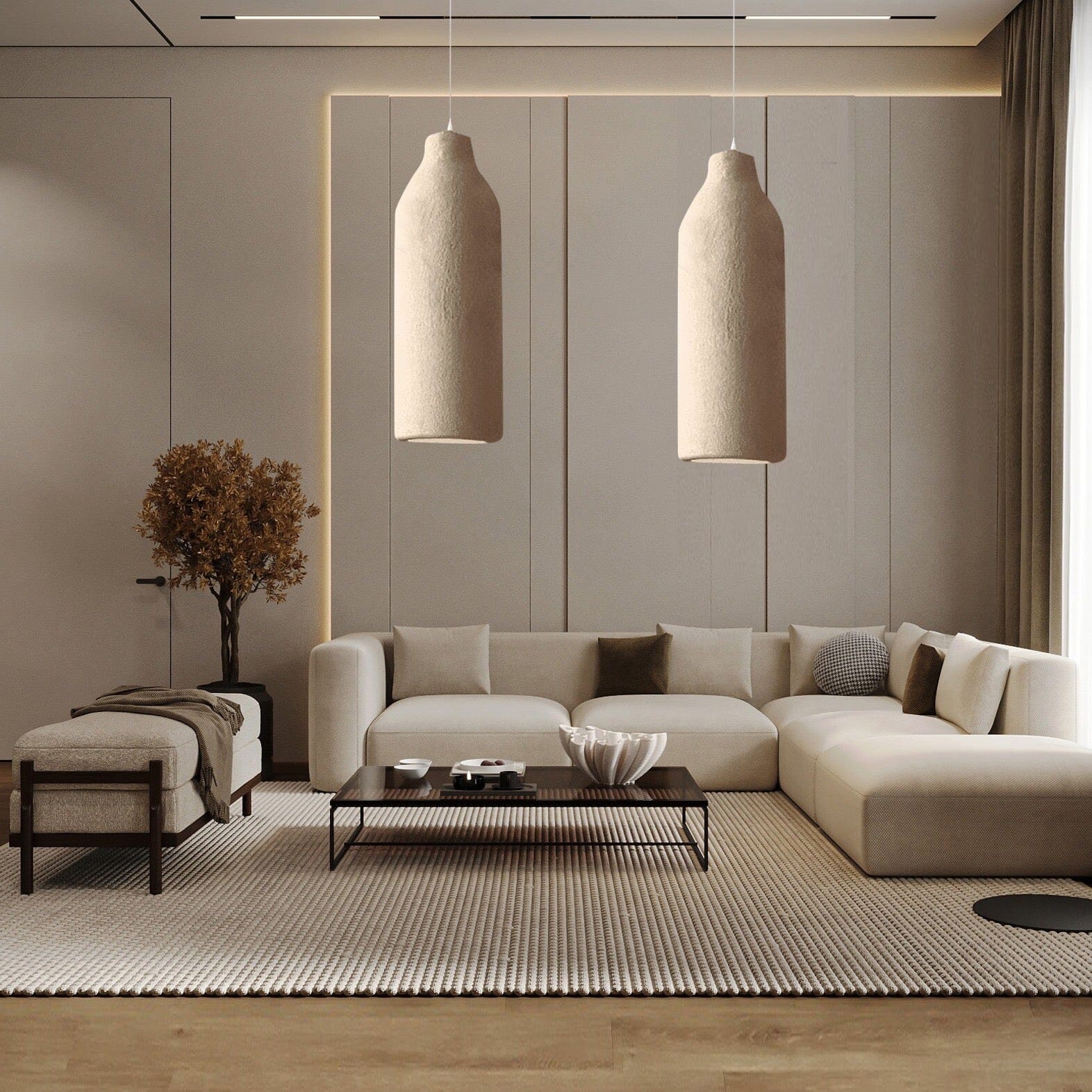 Lampade a sospensione Wasabi Japandi di Aeris con luce calda per interni moderni