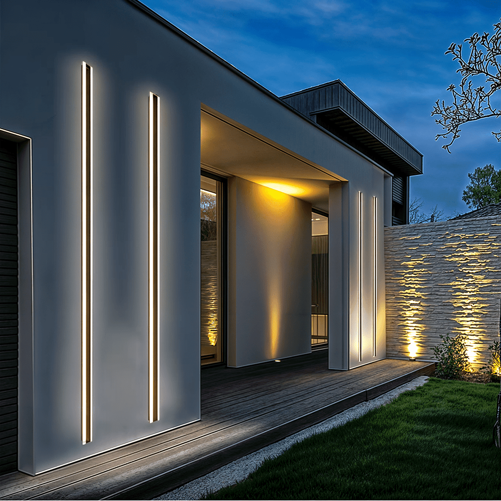 Kirrelus hliníkové venkovní LED nástěnné svítidlo s elegantním moderním designem pro venkovní prostory