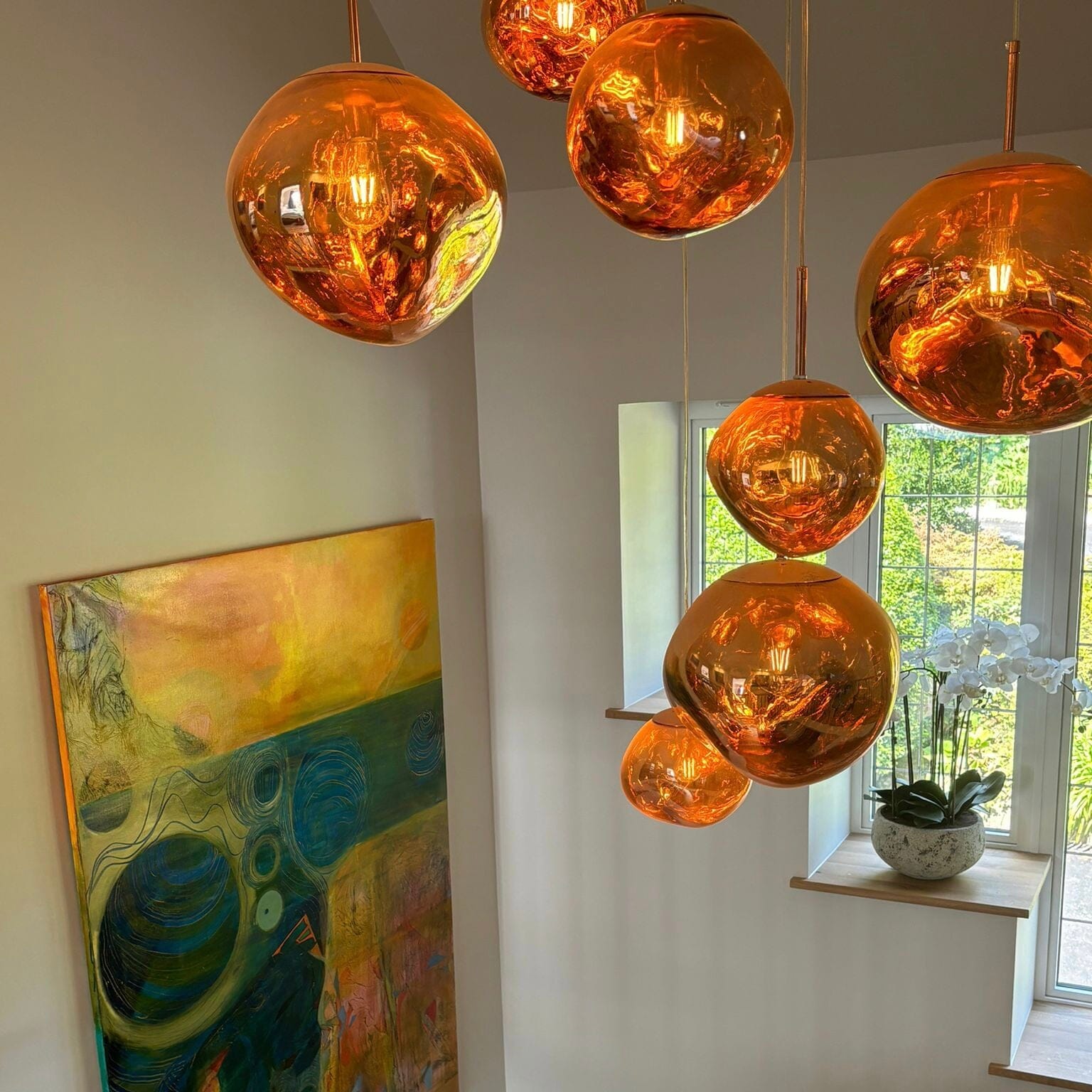 Ensemble Ventar Nordic Suspension Aluminium Éclairage Moderne Avec Ampoules Réglables