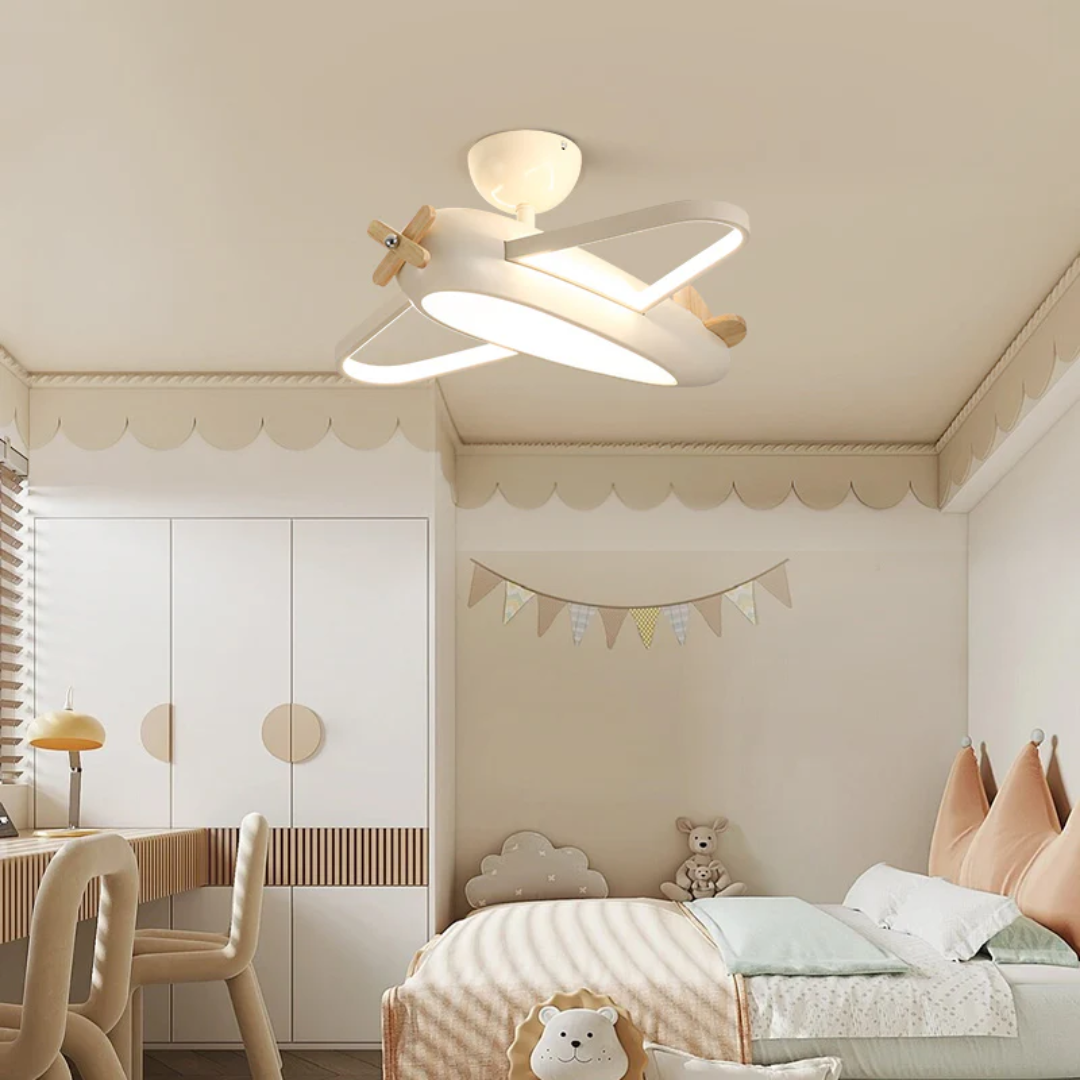 Lampe de plafond Zephyra pour chambre de bébé avec LED douces