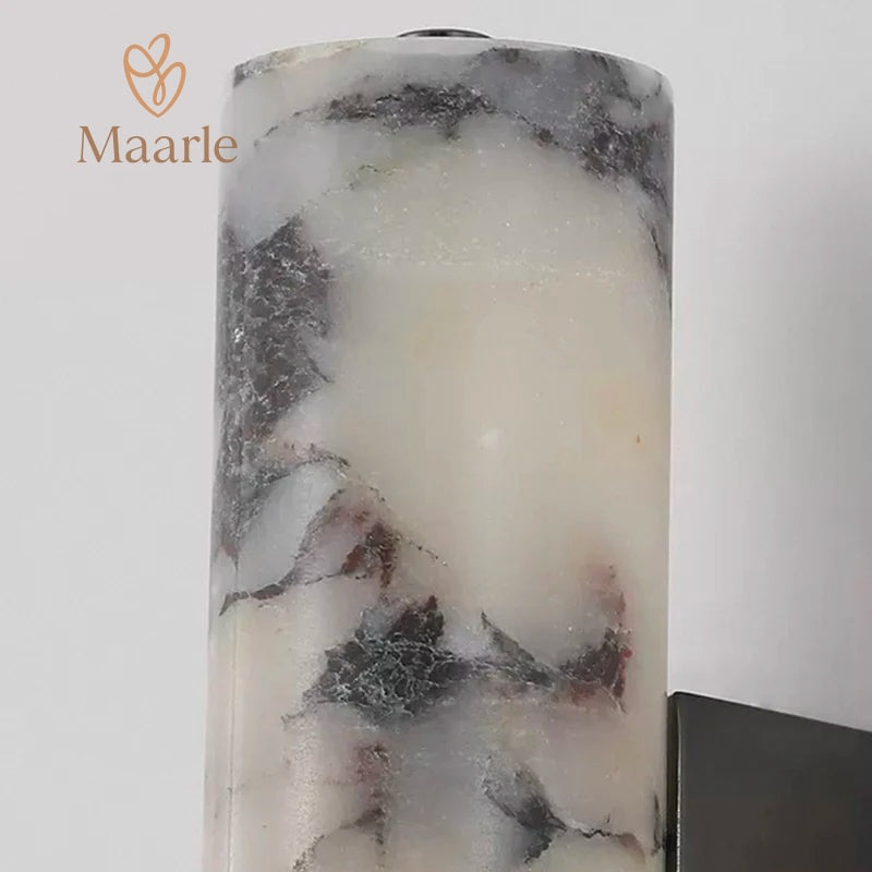 Marvello | מנורת קיר גלילית משיש טבעי לחדר שינה ומדרגות