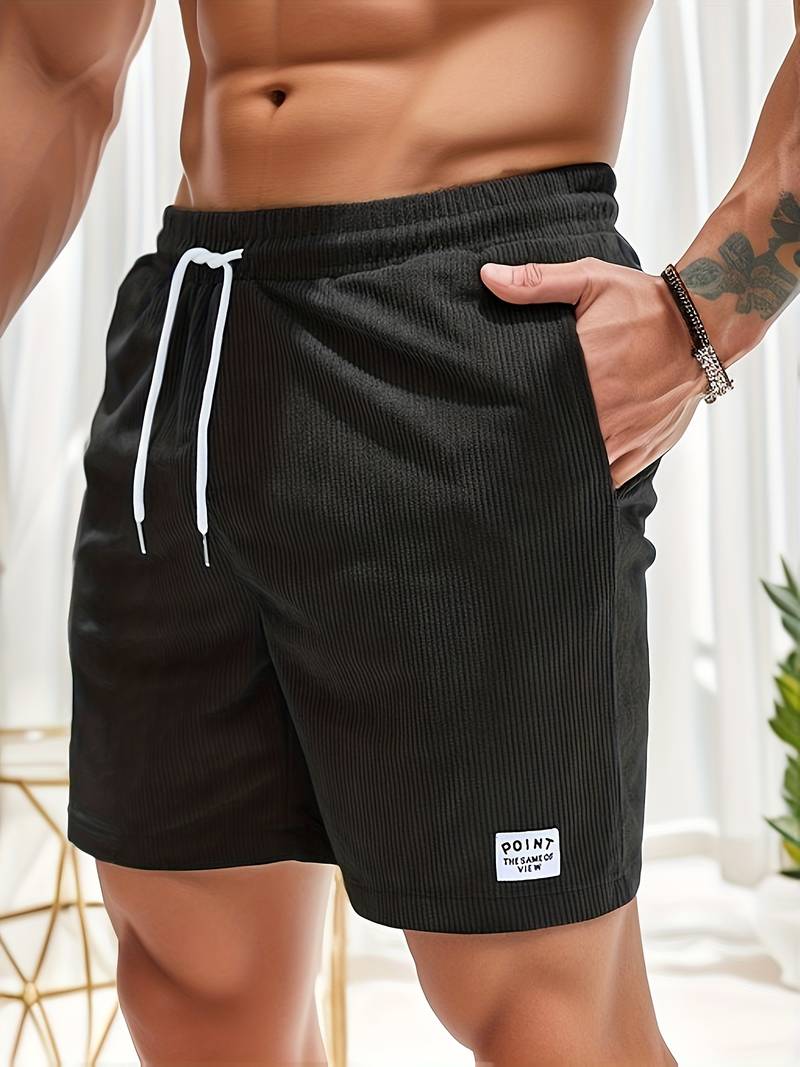 AeroCord Herren Freizeit-Cord-Shorts mit Kordelzug