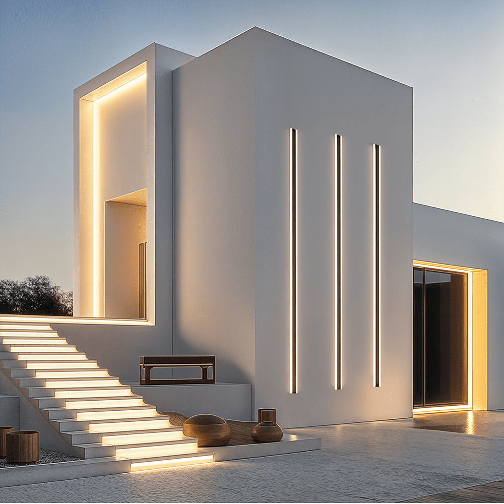Kirrelus hliníkové venkovní LED nástěnné svítidlo s elegantním moderním designem pro venkovní prostory