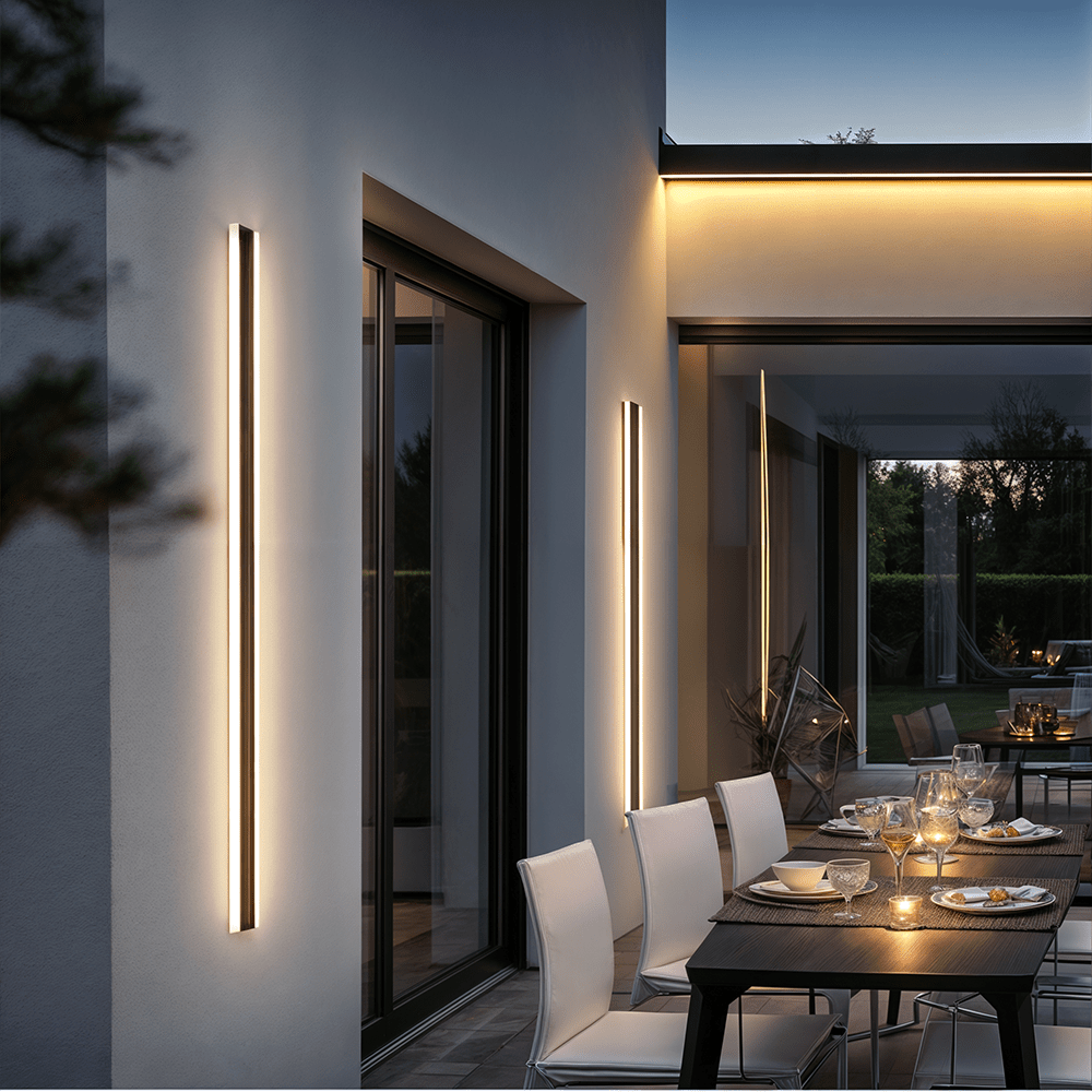 Kirrelus hliníkové venkovní LED nástěnné svítidlo s elegantním moderním designem pro venkovní prostory
