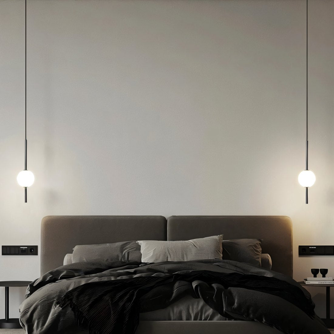 Lámpara colgante de vidrio y metal Aureli Nordic de Nythera para interiores modernos