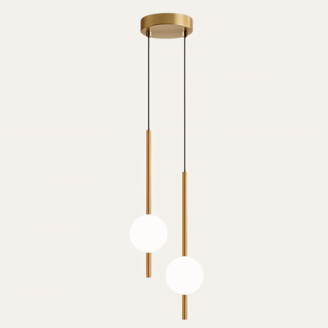 Lámpara colgante de vidrio y metal Aureli Nordic de Nythera para interiores modernos