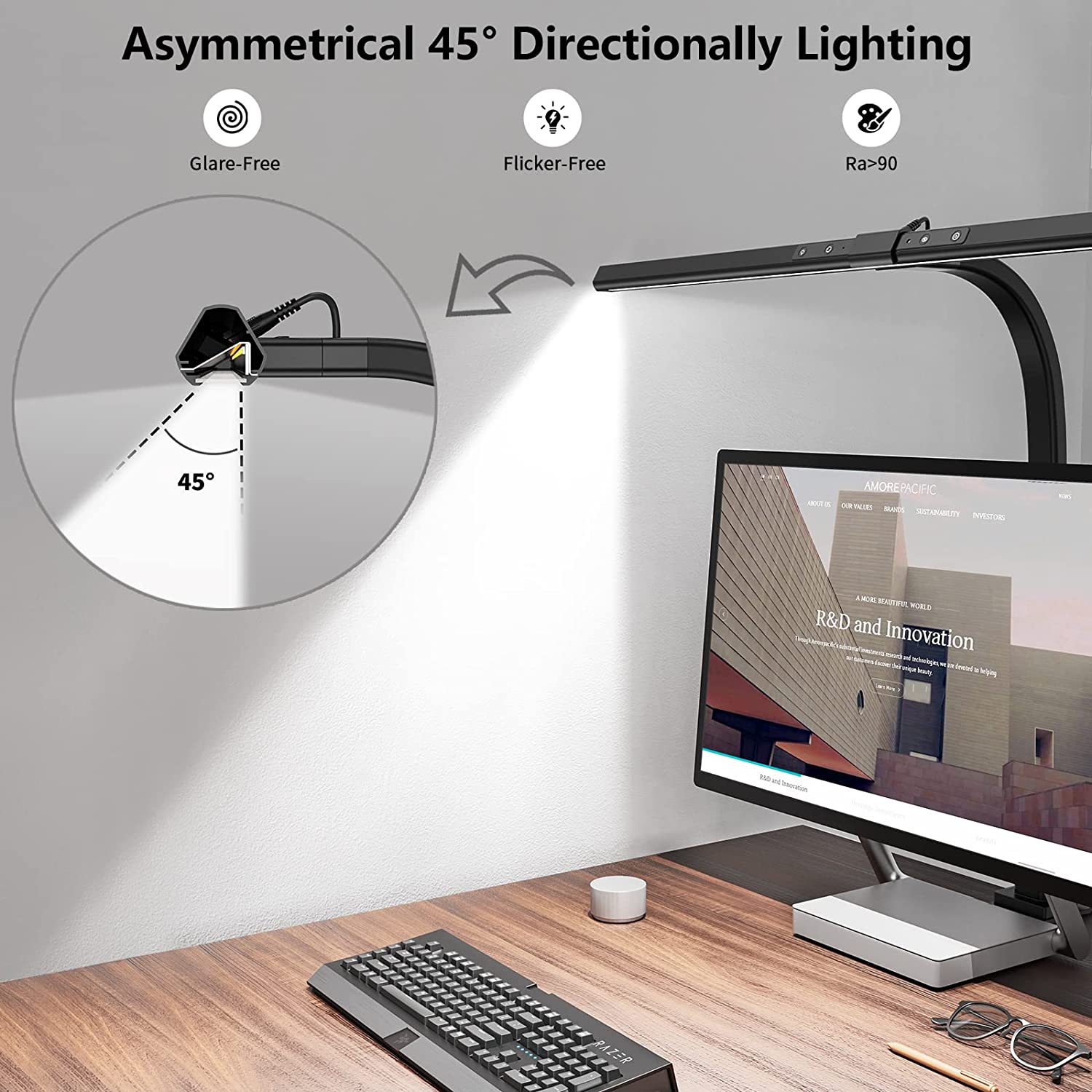 Stolní lampa NovaClamp LED poskytuje jasné pracovní osvětlení pro váš domácí kancelář a studium