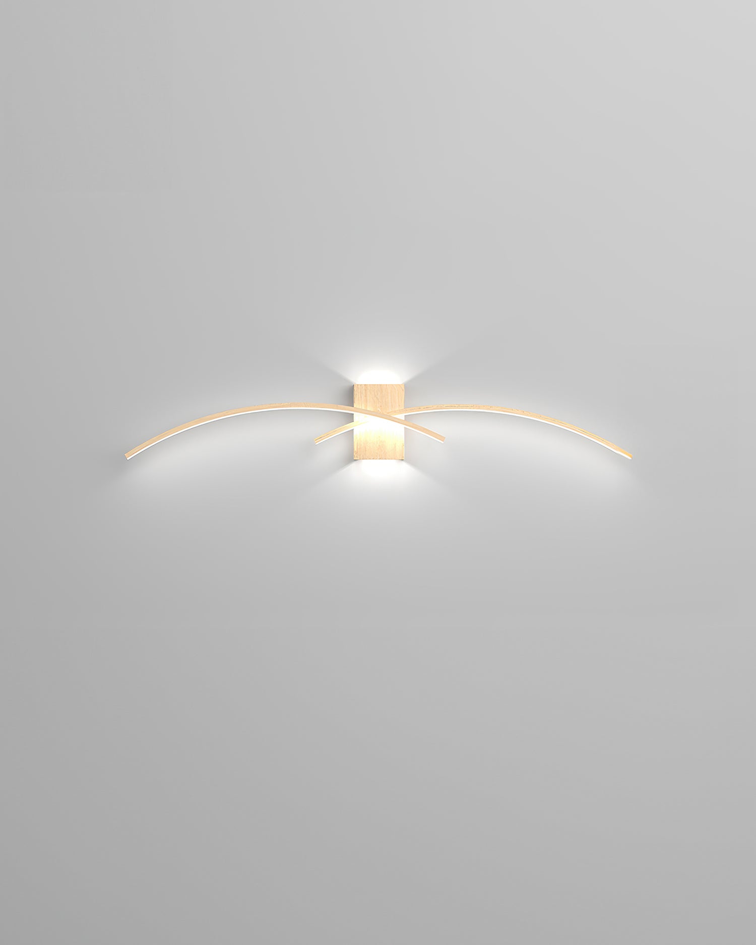 Nástěnné LED světlo Lyra s dřevěnou texturou v minimalistickém stylu pro moderní interiéry Ekologické osvětlení