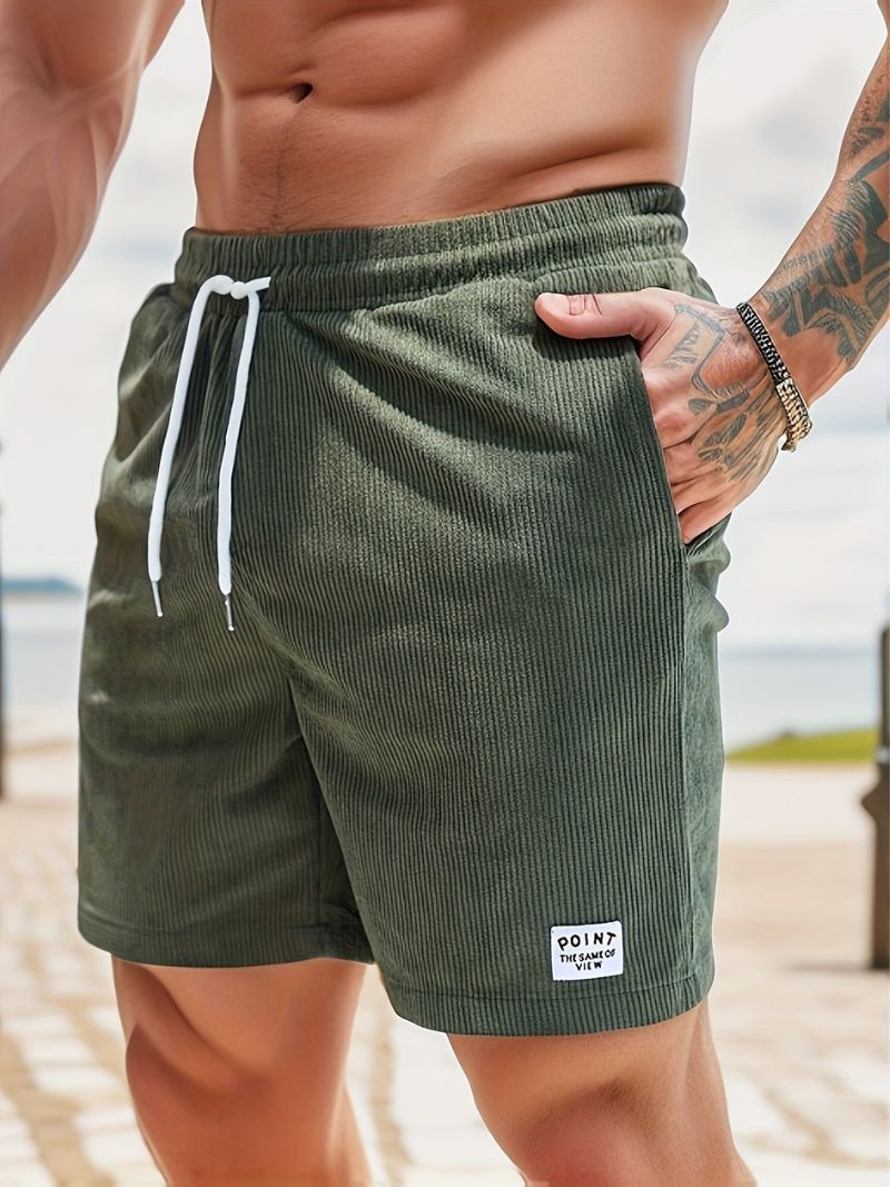 AeroCord Herren Freizeit-Cord-Shorts mit Kordelzug