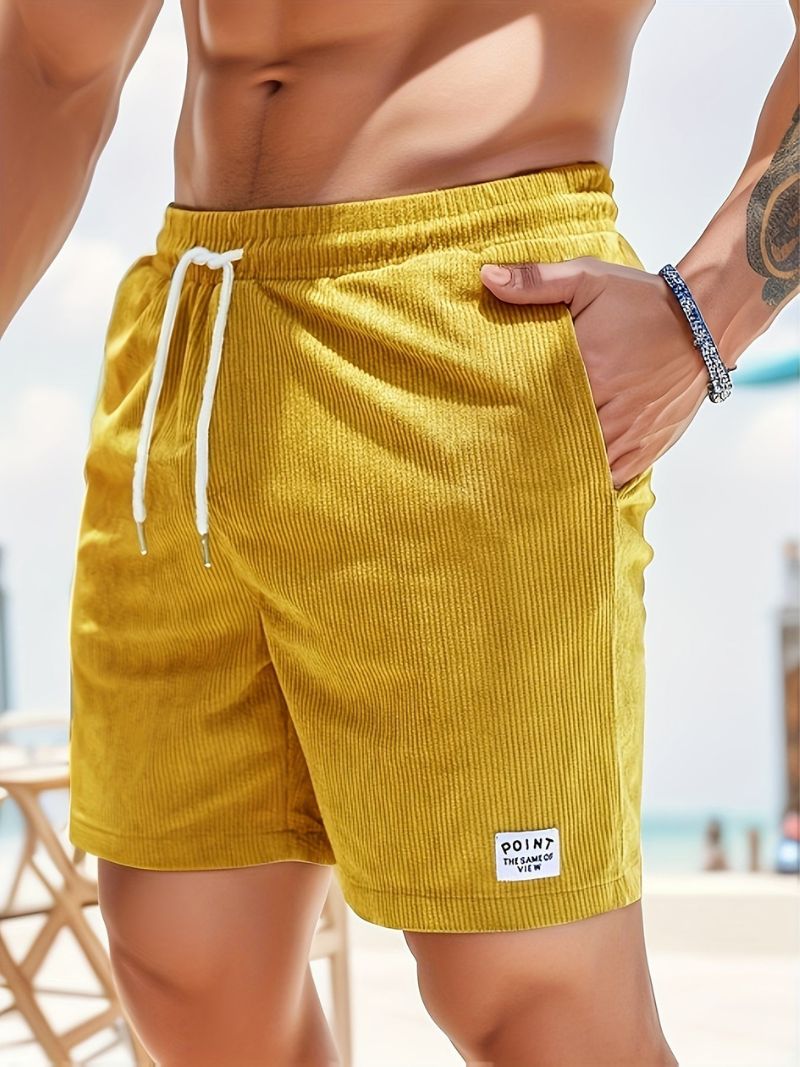AeroCord Herren Freizeit-Cord-Shorts mit Kordelzug