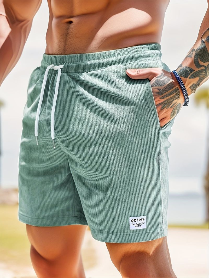 AeroCord Herren Freizeit-Cord-Shorts mit Kordelzug