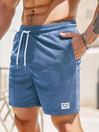 AeroCord Herren Freizeit-Cord-Shorts mit Kordelzug
