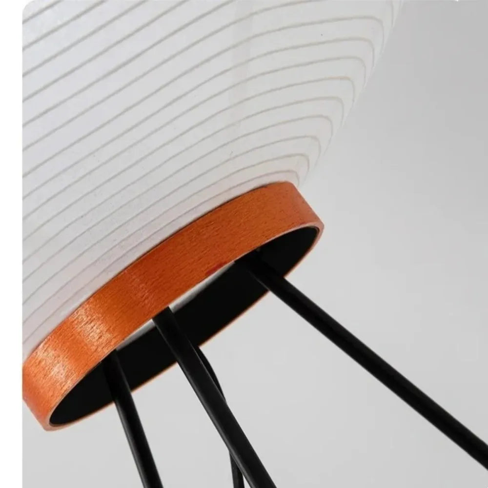 Stojací lampa SoraLum s rýžovým papírem a japonským Wabi Sabi světlem pro domácí atmosféru