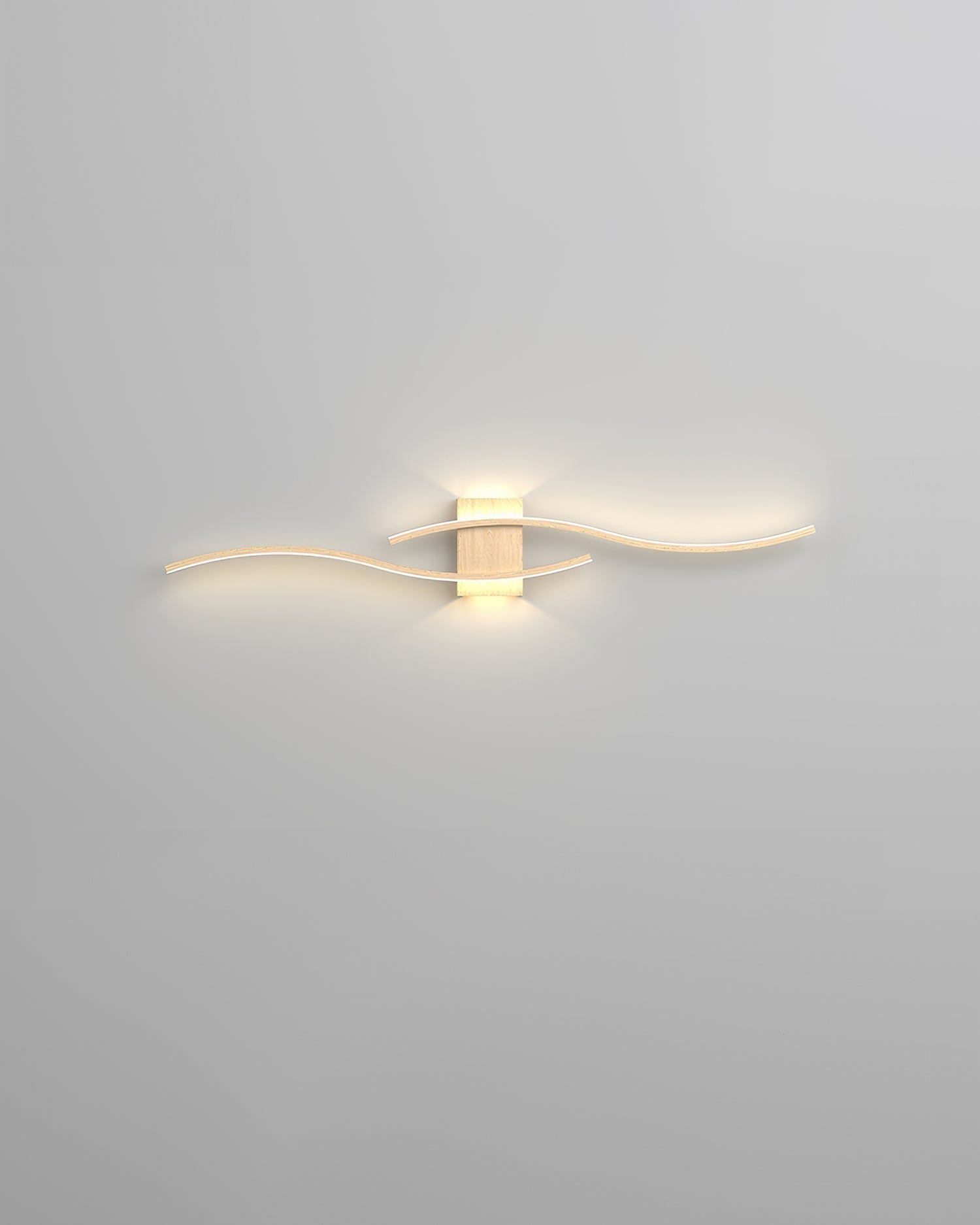 Nástěnné LED světlo Lyra s dřevěnou texturou v minimalistickém stylu pro moderní interiéry Ekologické osvětlení