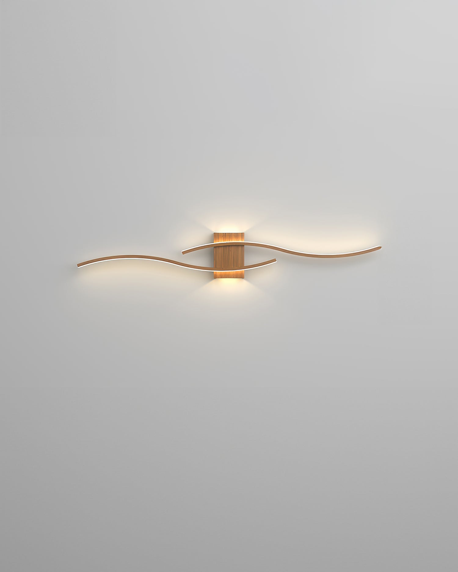 Nástěnné LED světlo Lyra s dřevěnou texturou v minimalistickém stylu pro moderní interiéry Ekologické osvětlení