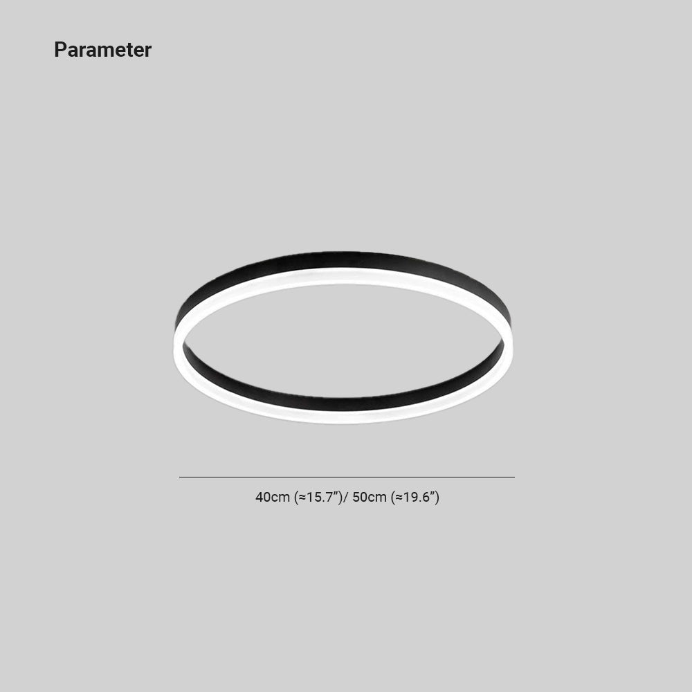 Aurell Ring LED Ceiling Light, Dimmable, Black White Gold Finish, Modern Style