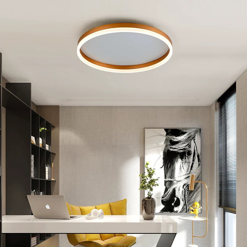 Aurell Ring LED Ceiling Light, Dimmable, Black White Gold Finish, Modern Style