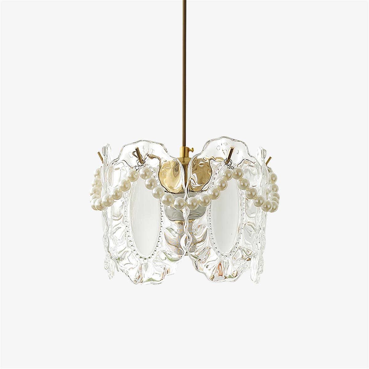 Floral Glass Pendant Lamp With Nature-Inspired LED Compatibility